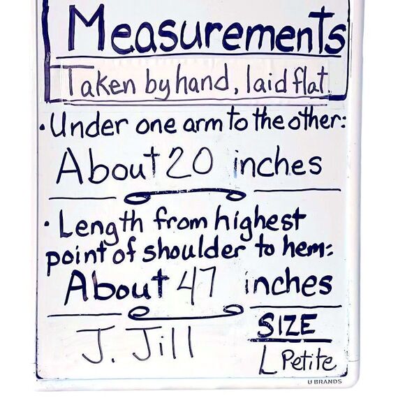 J. Jill v-neck sleeveless blue & orange print floral dress w tassel ties L Petit - Picture 9 of 9